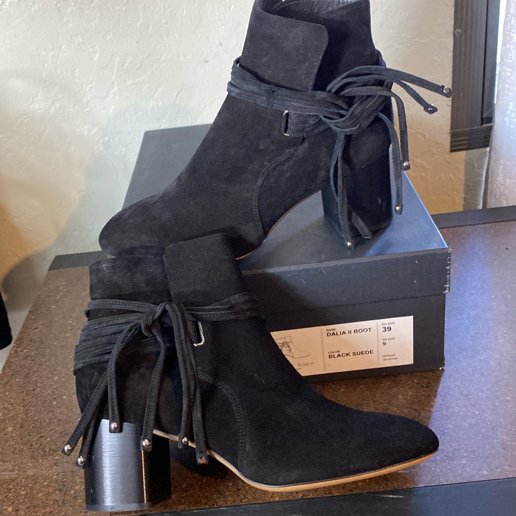 Rag&Bone Dalia Ll Boot In Black Suede
